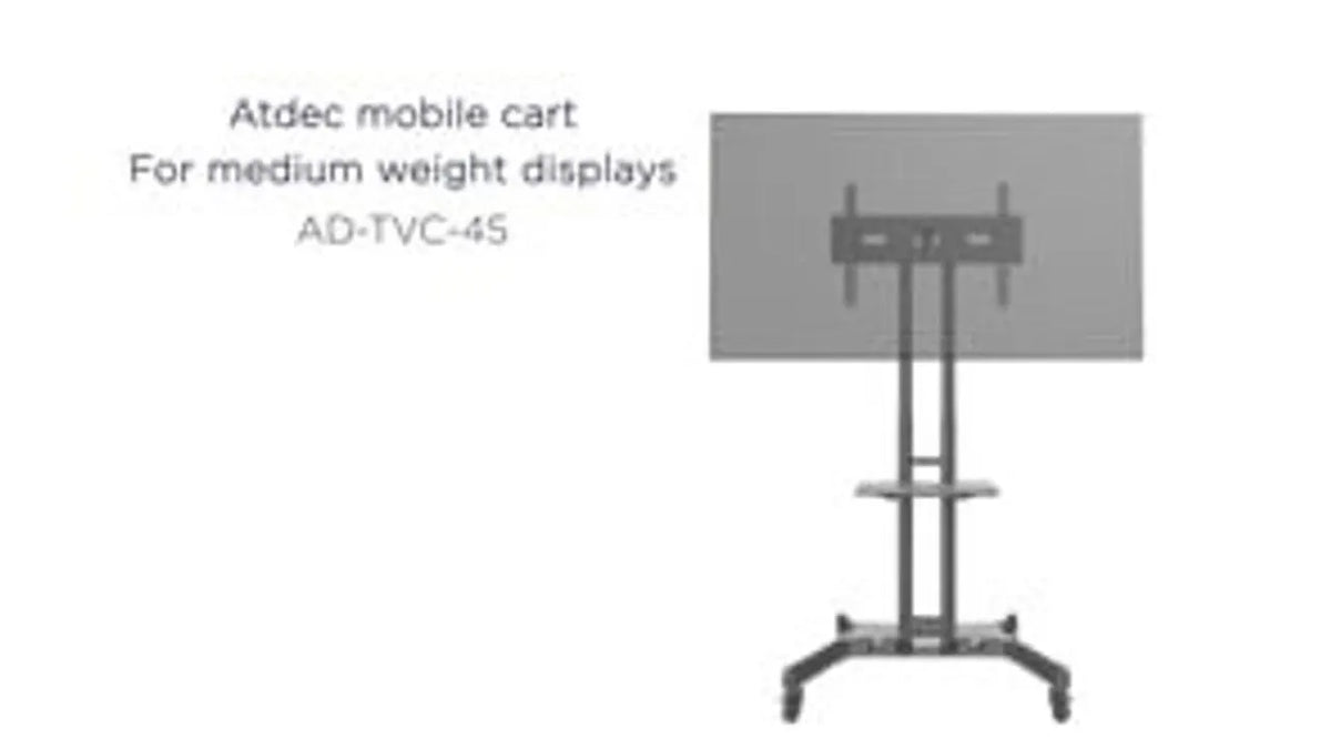 Atdec TVC TV/AV Cart. Displays 32" to 56" & 45kg - Mobile Trolleys - Image 6