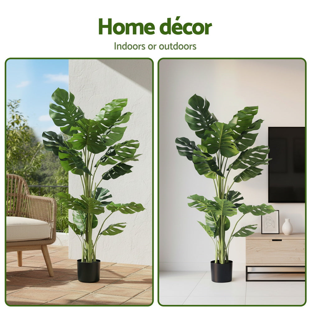 Artiss 140cm Artificial Monstera Tree Faux Trees Indoor Decor Artificial Plants Lifelike Plant 1.4M - Image 7