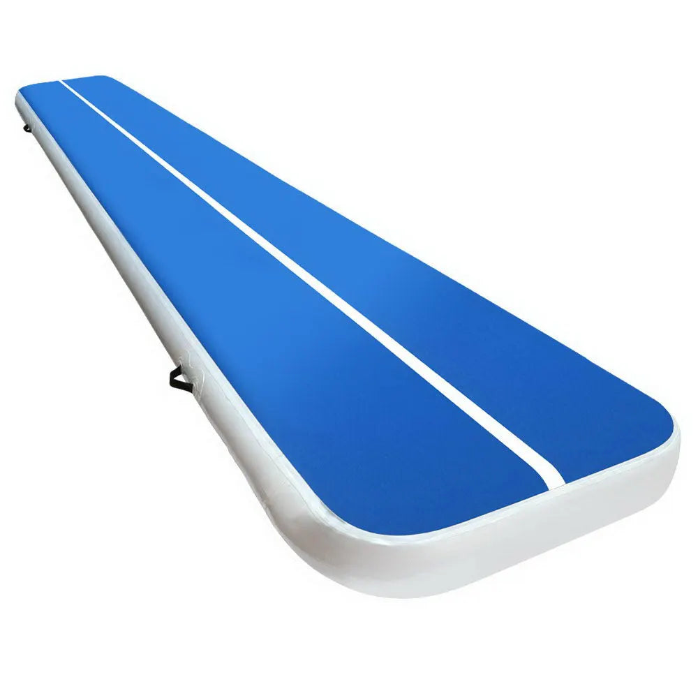 5m x 1m Inflatable Air Track Mat 20cm Thick Gymnastic Tumbling Blue And White - Image 8