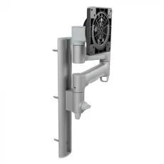 Atdec Single Monitor Arm on Wall Channel - Silver - Wall Mounts