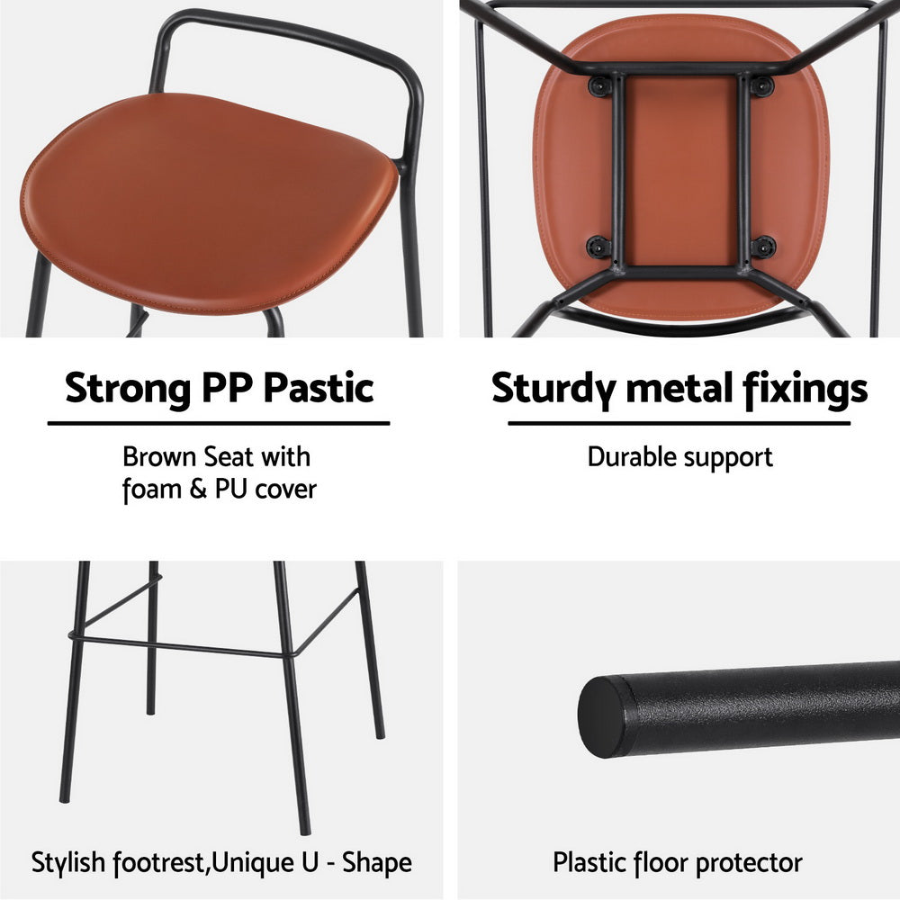 Artiss Bar Table and Stools Set Dining Desk Kitchen Chairs Cafe Pub - Image 6