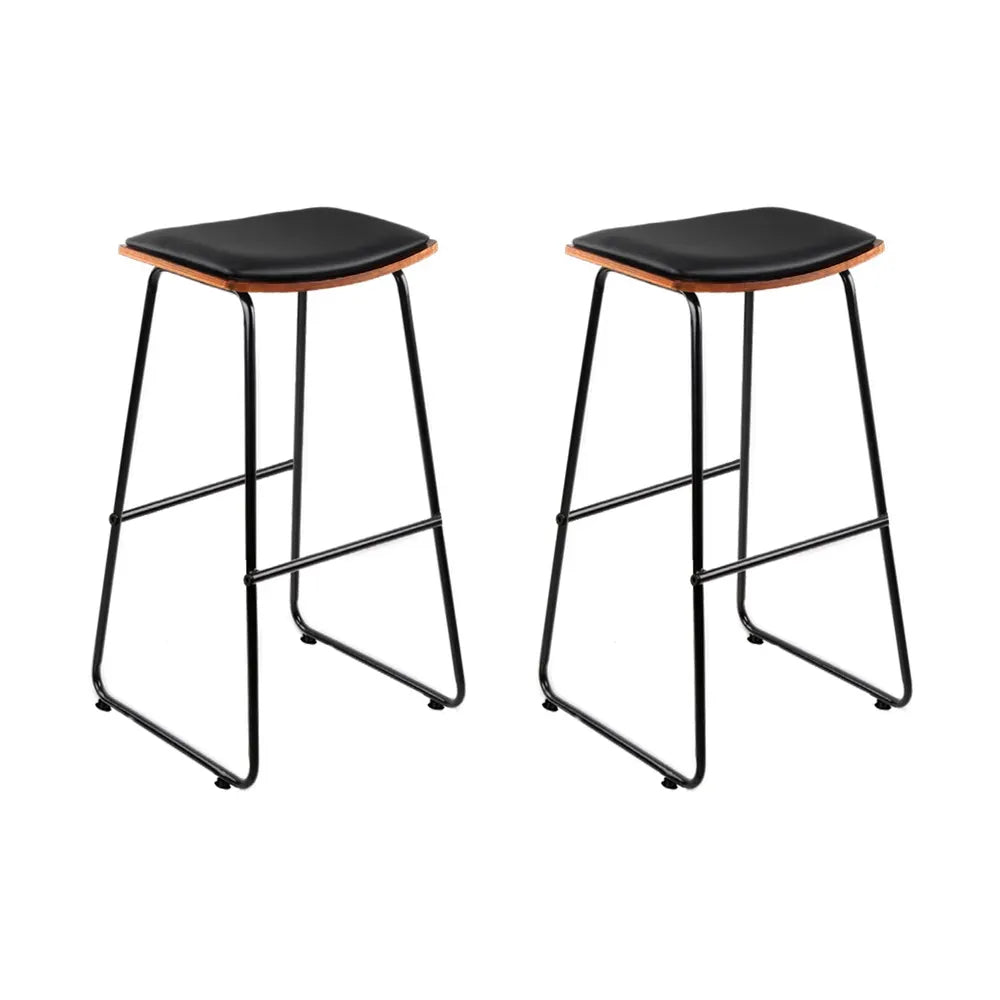 Artiss Bar Stools Kitchen Counter Stools Metal Chairs x2 - Image 8