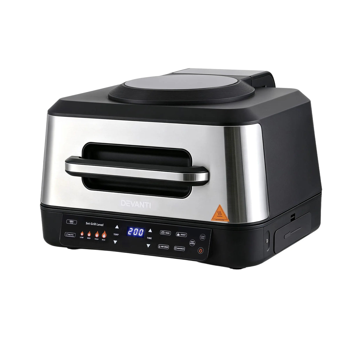 Devanti 5-in-1 Electric BBQ Grill Air Fryer, 2200W 8L Smart Thermometer - Image 9