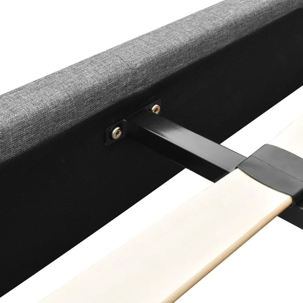 Artiss Bed Frame Double Size Grey NEO - Image 9