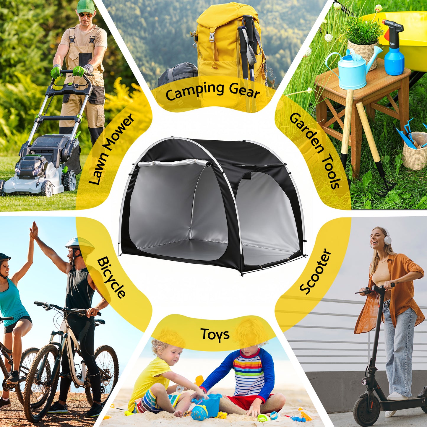 Giantz Bike Storage Tent Outdoor Waterproof UV Resistant Shelter w/ Ventilation - Image 9