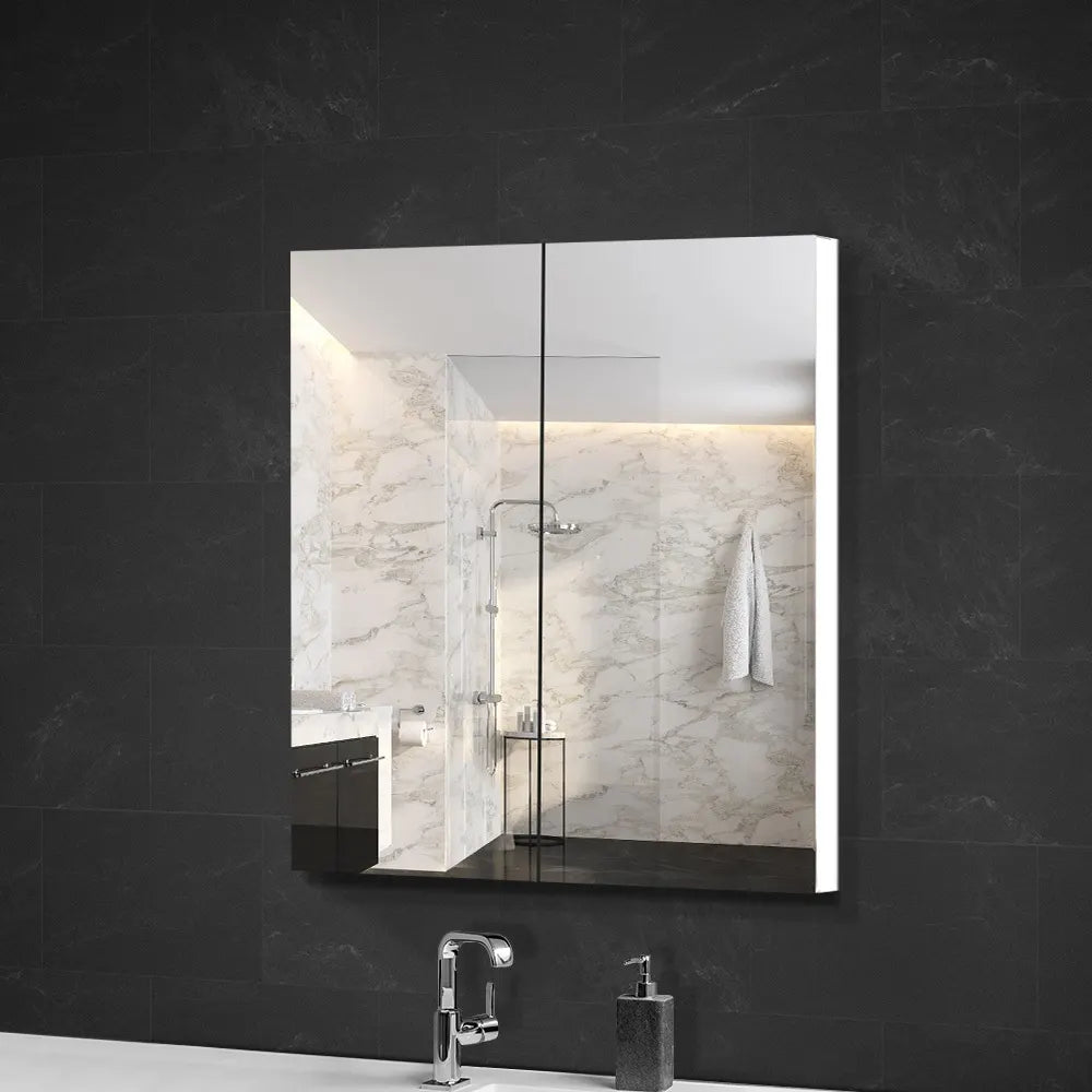Cefito Bathroom Mirror Cabinet 600x720mm White - Image 7