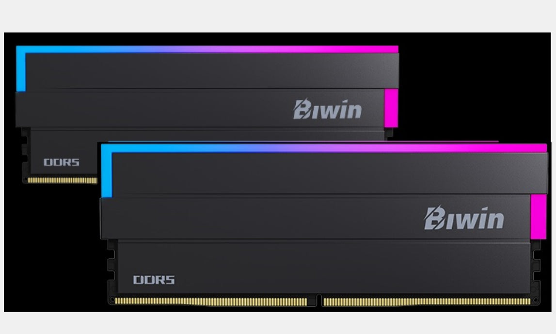 BIWIN DDR5 Memory DW100 RGB 6000mhz 32kits (16GB*2) CL36 Black Black Opal (Gaming) BXL53260DW1-D36DB