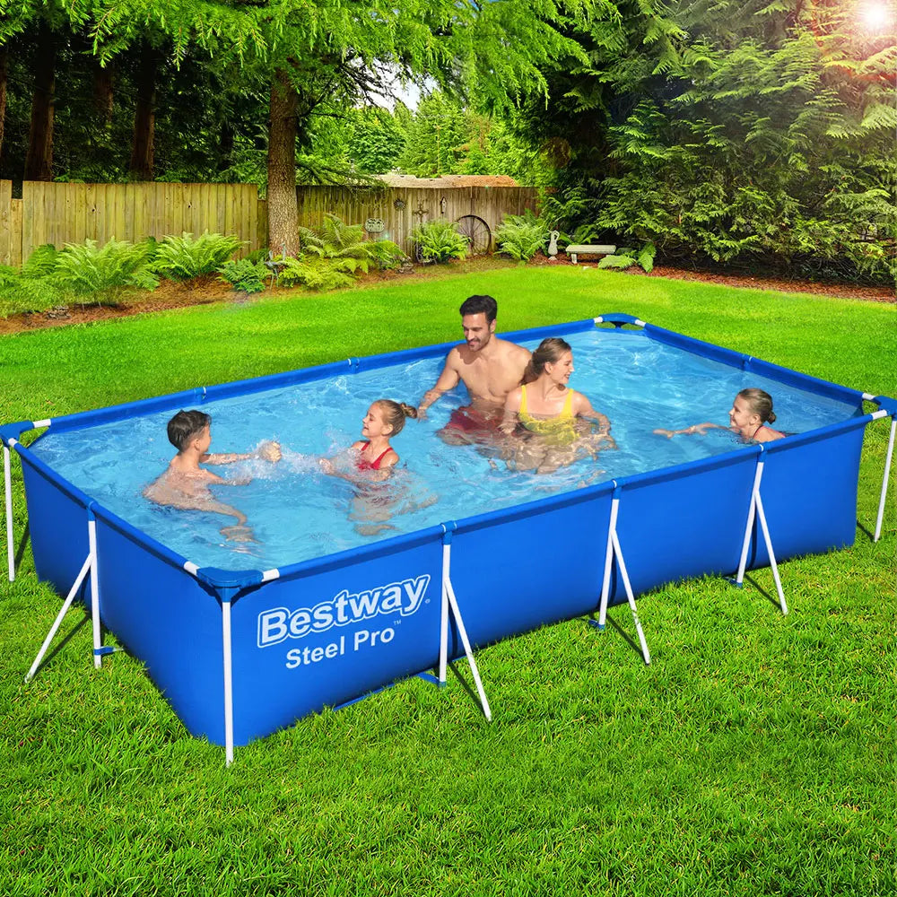 Bestway Swimming Pool 400x211x81cm Steel Frame Above Ground Pools 5700L - Image 8