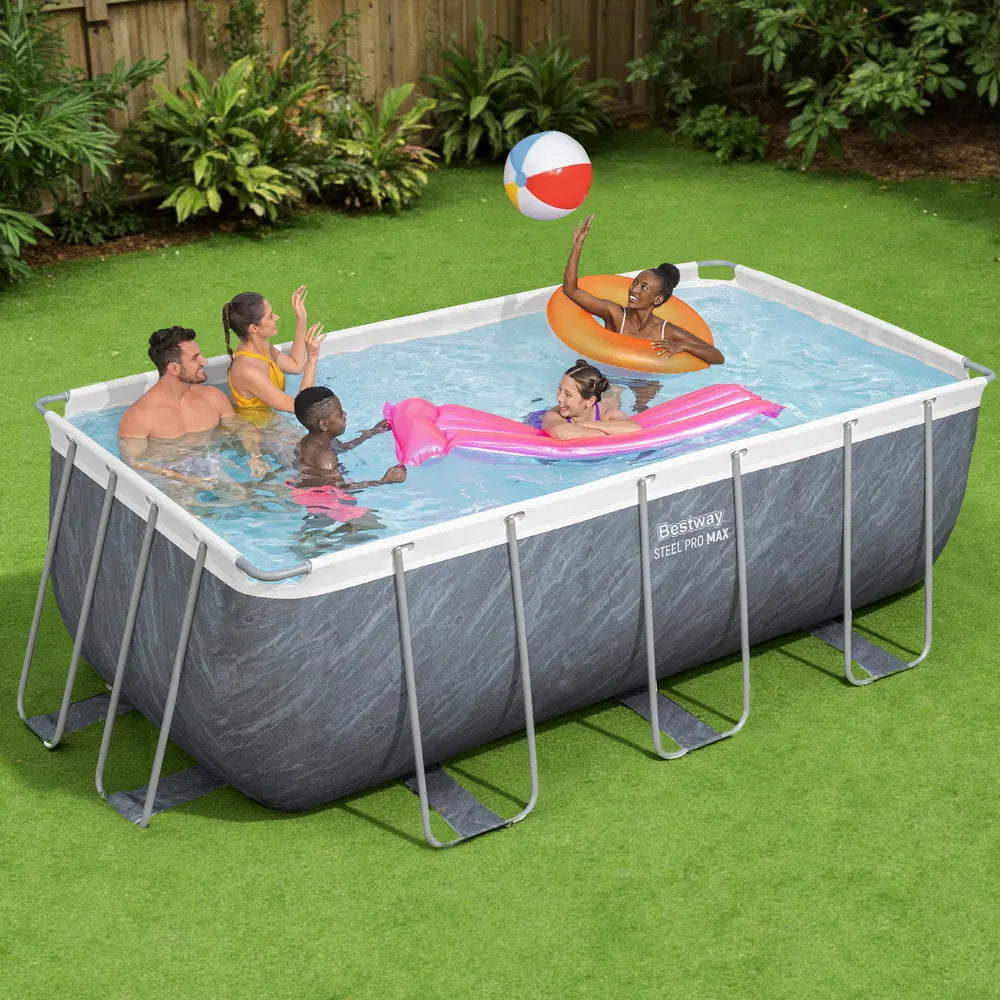Bestway Swimming Pool 412x201x122cm Steel Frame Pool Set w/Pump Ladder - Image 7