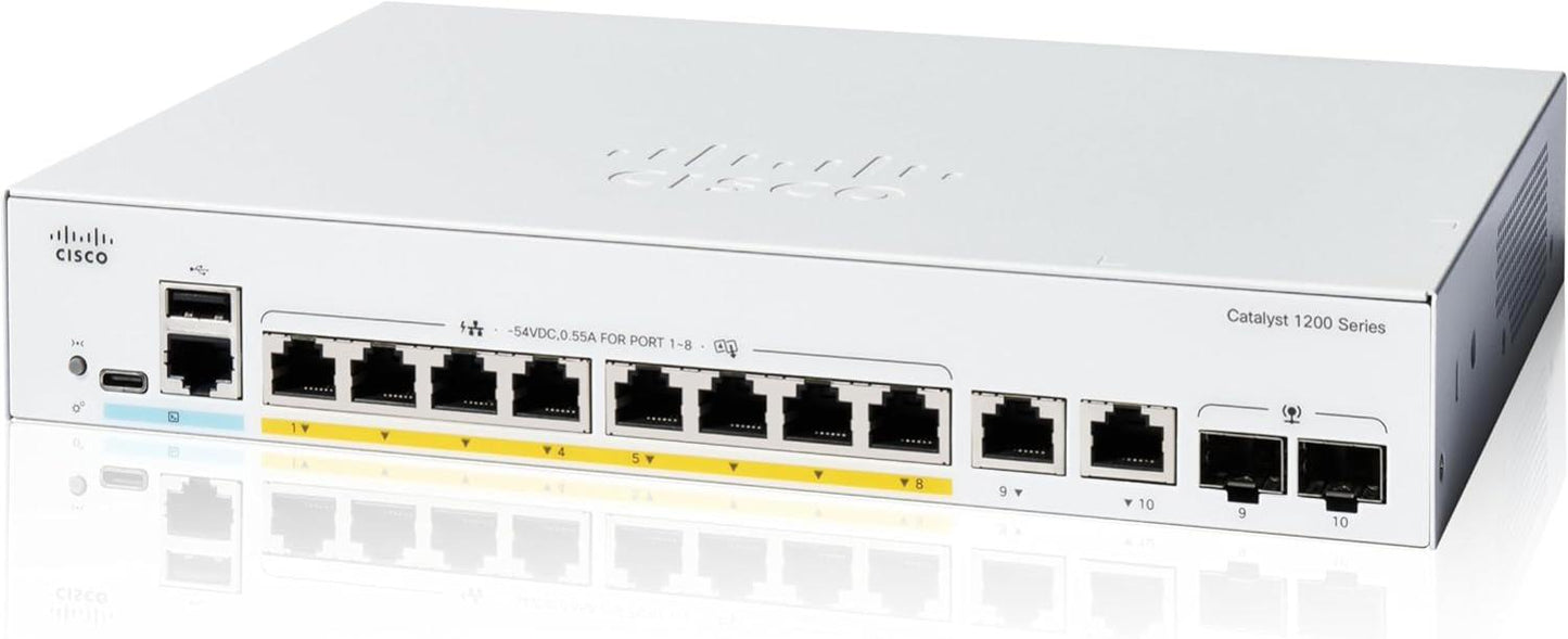 Cisco C1200 8-Port Gigabit PoE Switch - Network - Switches