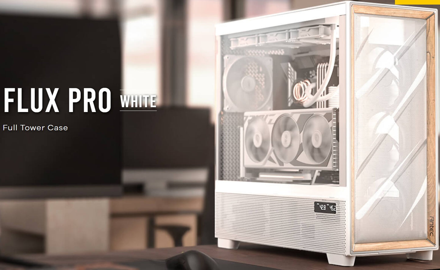 Antec FLUX PRO, E-ATX Premium Birch, Iunity Temperature Display. CPU and GPU LED Display, 6x High...
