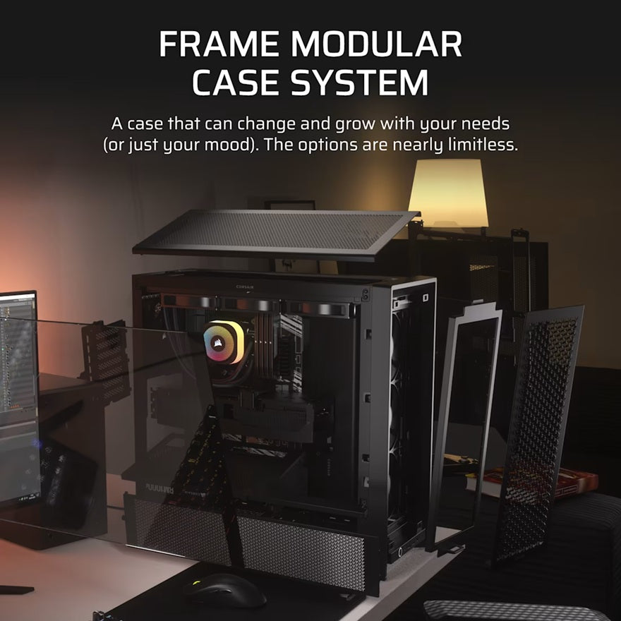 Corsair FRAME 4000D RS Modular Mid-Tower PC Case - Black, ATX, 430mm GPU, 170mm CPU cooler, 360mm... - Image 4