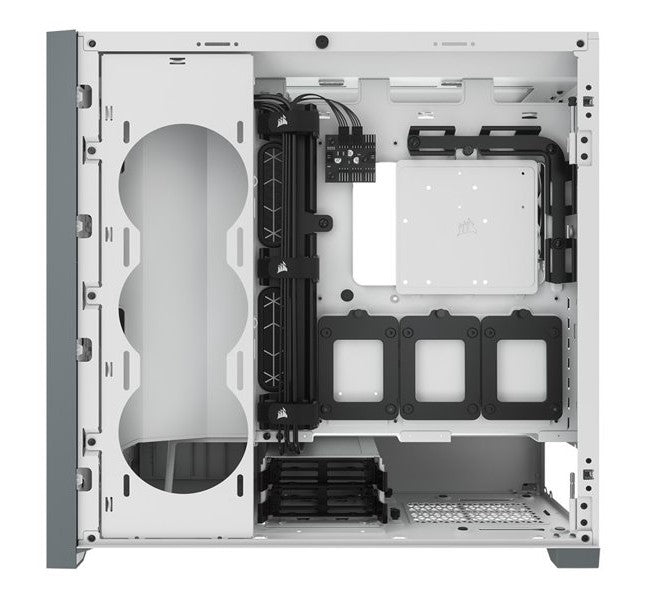 Corsair 5000D AIRFLOW E-ATX, ATX, USB Type-C, 1x 120mm Front Rear, Radiator 360mm. 7+2 PCI Slot, 4x 2.5' SSD, 2x 3.5' HDD. VGA 420mm. White. Case