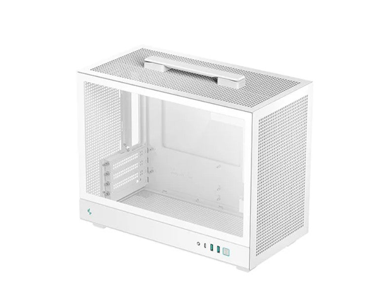 DeepCool CH160 PLUS WH Portable Micro-ATX Compact Case, USB3.0×2, Gen2 Type-C x1, Audio/Mic×1 - C...