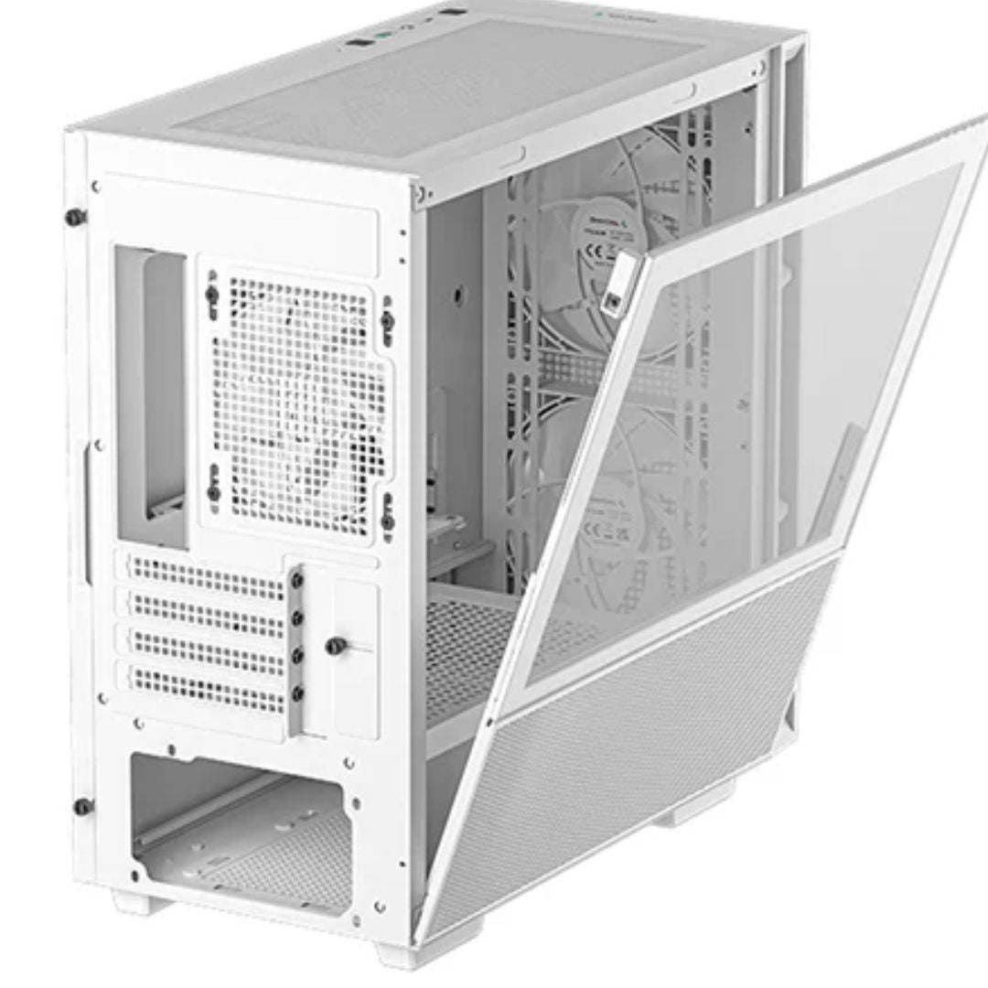 DeepCool CH360 Digital White Micro ATX Case, Digital Status Display, Tempered Glass Window,1x USB... - Image 3