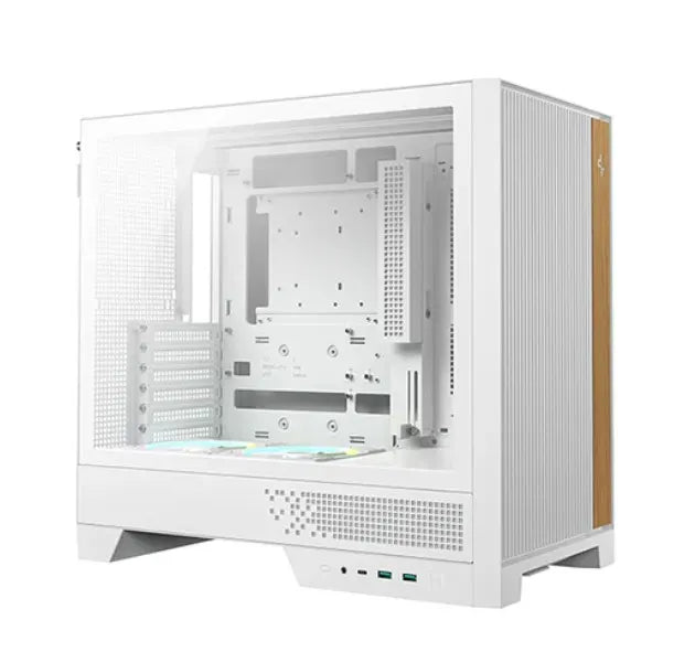 DeepCool CL600 WH High Airflow Compact ATX Case, Two Pre‑Installed Fans,Tempered Glass Side Panel...