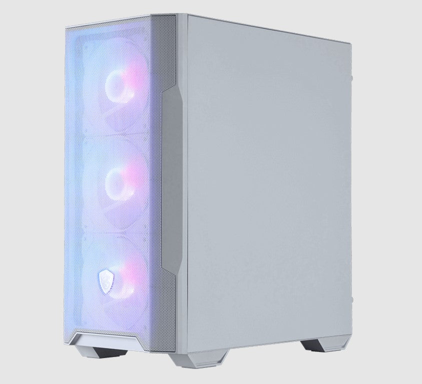 MSI MAG FORGE M100R WHITE, Micro ATX Case, 1x USB 3.2, 2x USB 2.0, 1x Audio, 1x Mic, 4x PCI-E, 2x... - Image 2