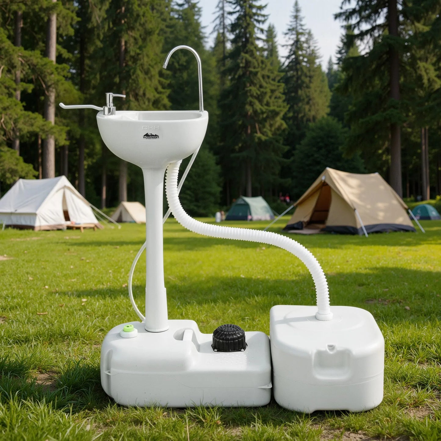 Weisshorn Camping Basin Portable Hand Wash Sink Stand 43L Capacity - Image 9