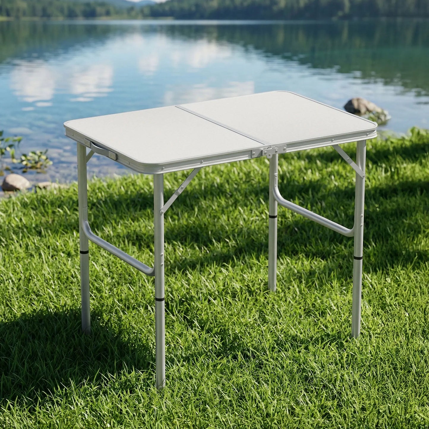 Weisshorn Folding Camping Table 90CM Adjustable Portable Outdoor Picnic Desk - Image 8