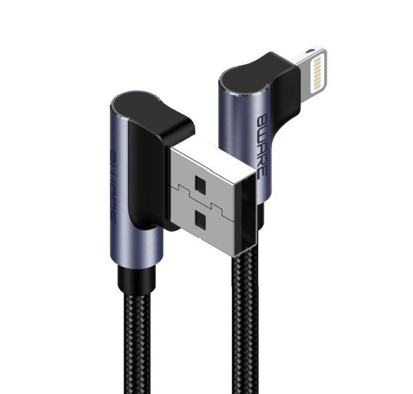 8Ware Premium 1m Apple Certified 90 Degree Angle USB A  to Lightning Data Sync Fast Charging Cabl... - Image 3