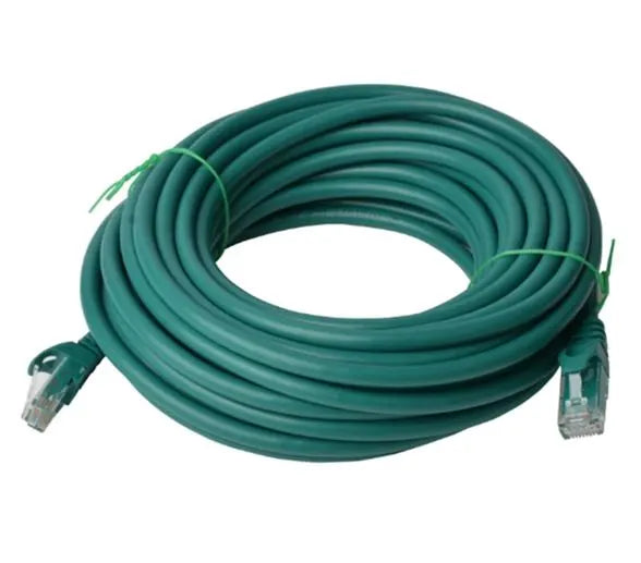 8Ware CAT6 Cable 30m - Green Premium RJ45 Ethernet Network LAN UTP Patch Cord 26AWG CU Jacket - C...