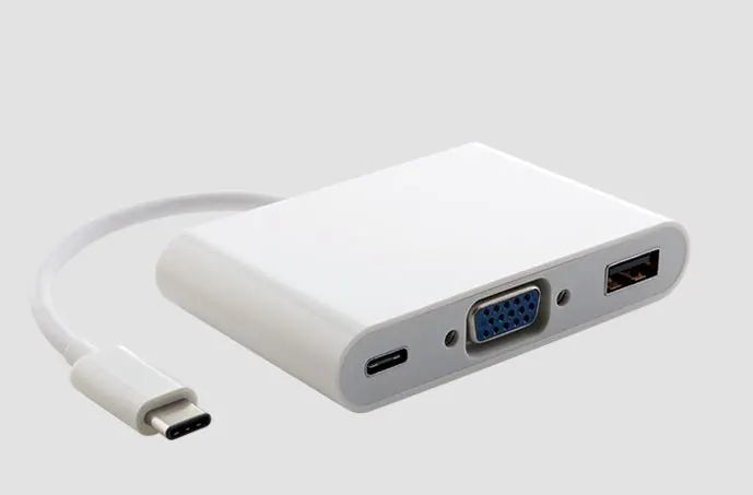 Astrotek Thunderbolt USB 3.1 Type C (USB-C) to VGA + USB + Card Reader Video Adapter Converter Ma...