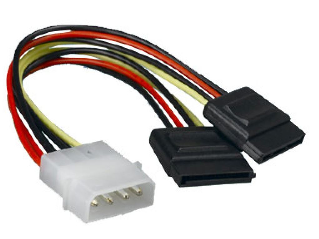 Astrotek Internal Power to SATA Molex Cable - 4 pins to 2x 15 pins 18AWG RoHS - Cables