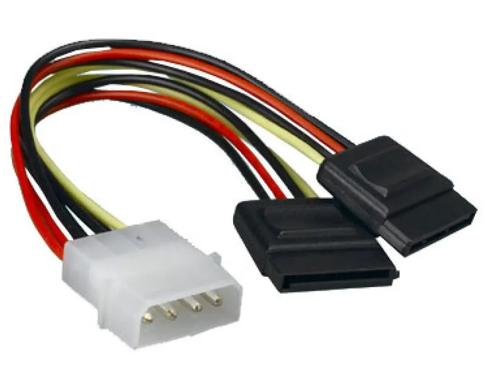 Astrotek Internal Power to SATA Molex Cable - 4 pins to 2x 15 pins 18AWG RoHS - Cables