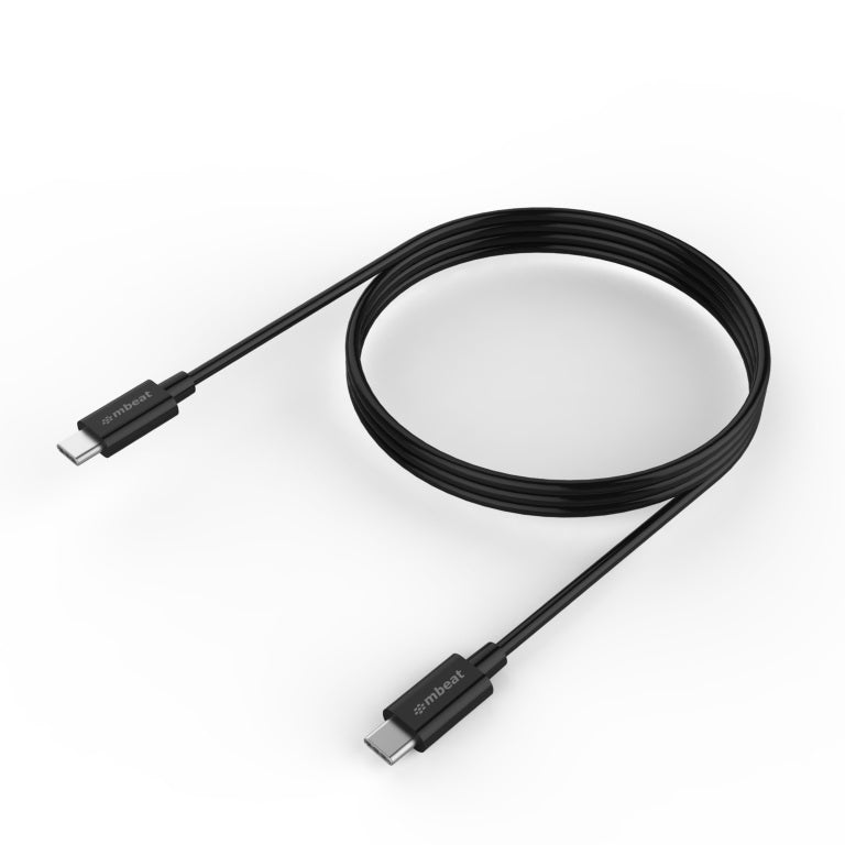 mbeat® Prime 1m USB-C to USB-C 2.0 Charge And Sync Cable High Quality/Fast Charge for Mobile Phone Device Samsung Galaxy Note 8 S8 9 Plus LG Huawei