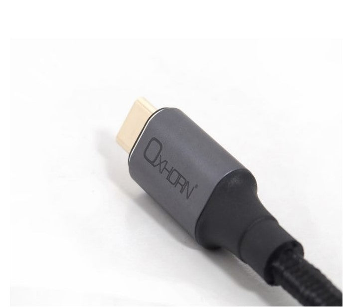 Oxhorn USB 4.0 Type C to Type C Gen3 1m Cable 40Gbps 5A 100W 8K@60Hz E-Marker Chip Aluminum Header Supports USB 3.2 / 3.1 / 3.0 Black
