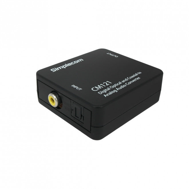 Simplecom CM121 Digital Optical Toslink and Coaxial to Analog RCA Audio Converter - Cables - Image 2