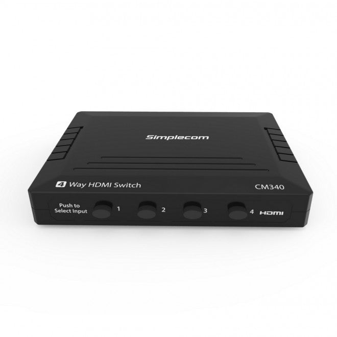 (LS) Simplecom CM340 Mechanical 4 Way HDMI Switch Box 4 Port 4K UHD HDCP - Cables - Image 2