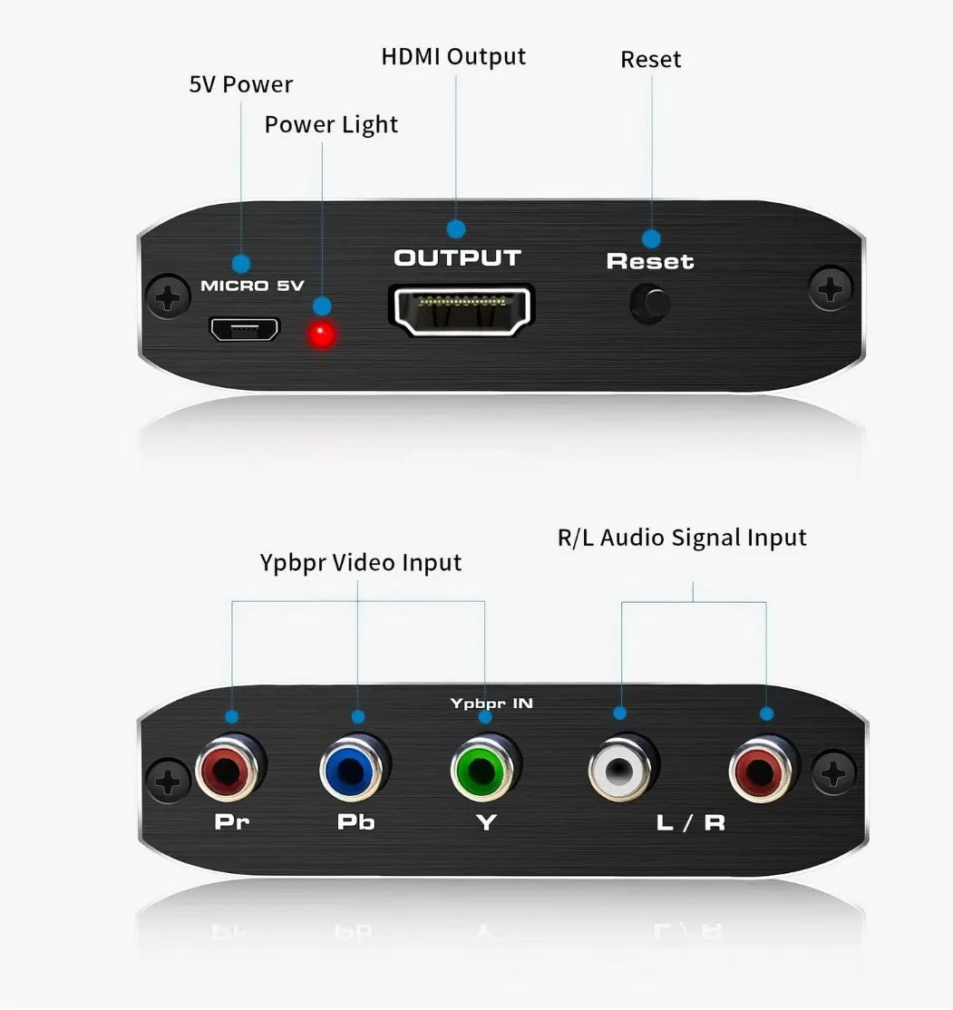 (LS)Simplecom CM505v3 Component (YPbPr + Stereo R/L) to HDMI Converter Full HD 1080p - Cables - Image 3
