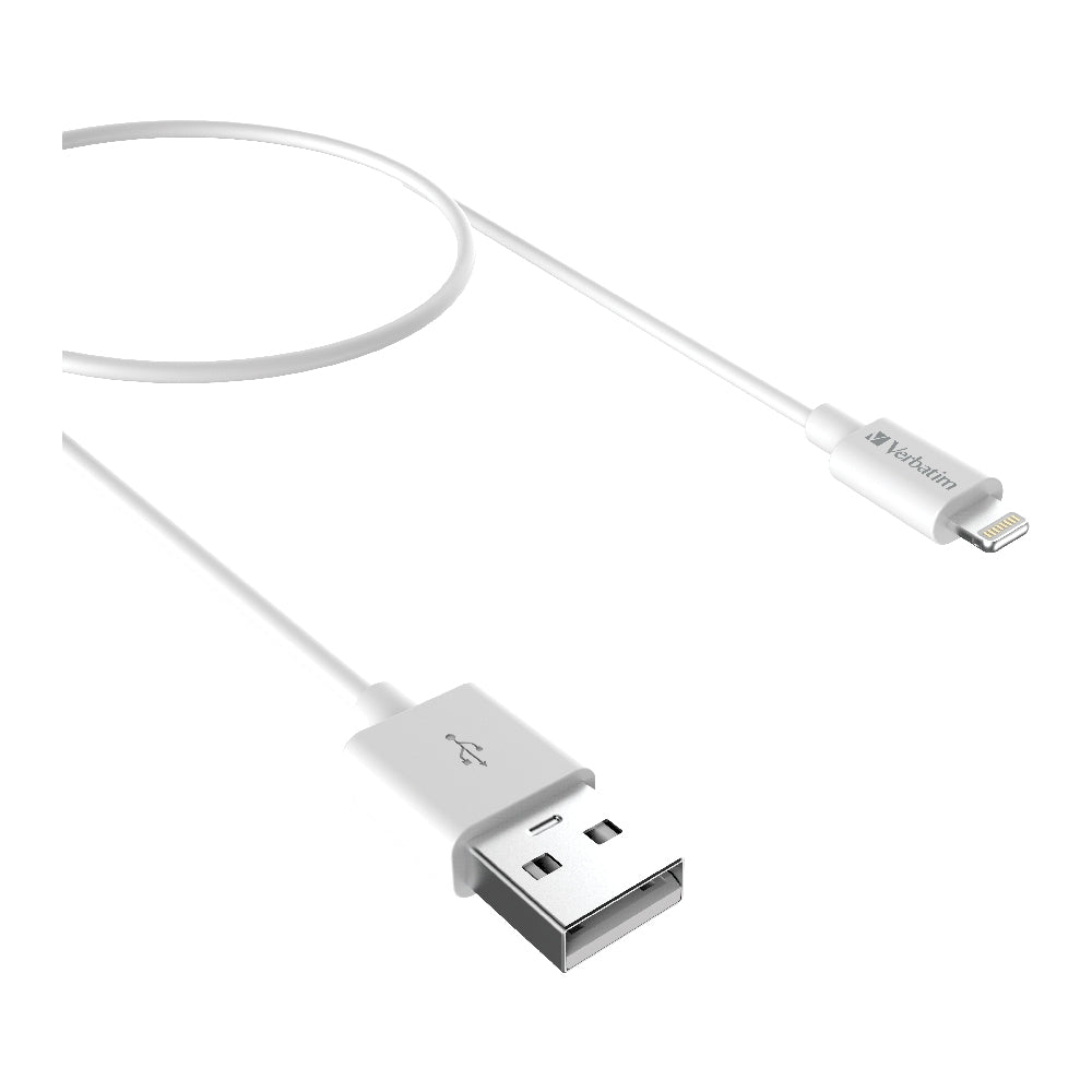 Verbatim Charge Sync Lightning Cable 50cm - White--Lightning to USB A