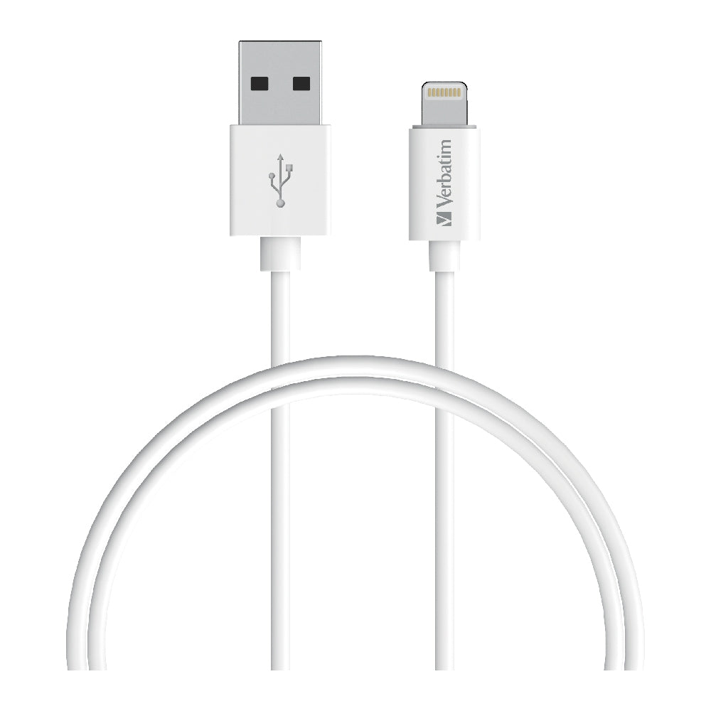 Verbatim Charge Sync Lightning Cable 50cm - White--Lightning to USB A