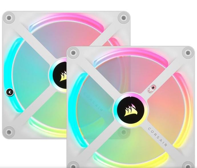 Corsair iCUE LINK QX140 RGB 140mm PWM PC Fans Starter Kit with iCUE LINK System Hub - White, Stat... - Image 2