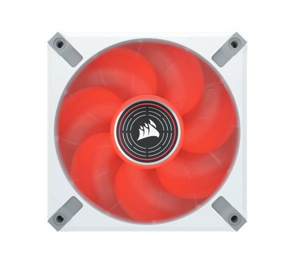 Corsair ML ELITE Series, ML120 LED ELITE WHITE, 120mm Magnetic Levitation Red LED Fan with AirGuide, Single Pack(LS)