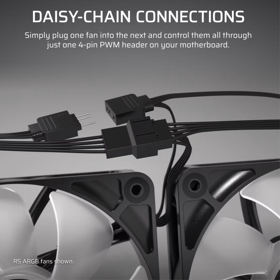 Corsair RS140 140mm PWM Fan - Single Pack - White: 95.5 CFM, 1700 RPM, 36 dBA, 045A, Static Pressure, Magnetic Dome Bearing