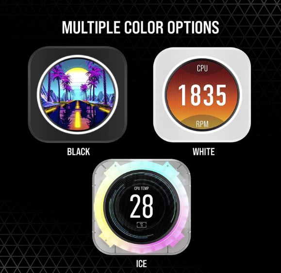 Corsair iCUE ELITE CPU Cooler LCD White Display Upgrade Kit transforms your CORSAIR ELITE CAPELLI... - Image 4