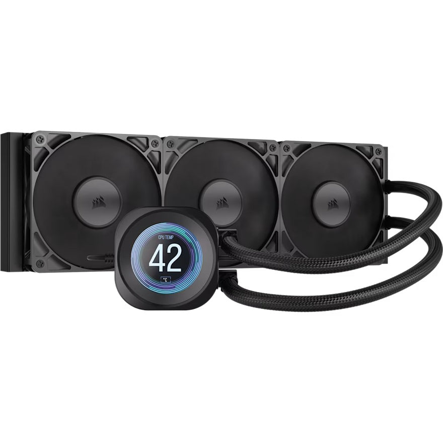 Corsair NAUTILUS 360 RS LCD Liquid CPU Cooler - Black, 360mm rad, LCD pump, 3x PWM fans, 2100 RPM... - Image 2