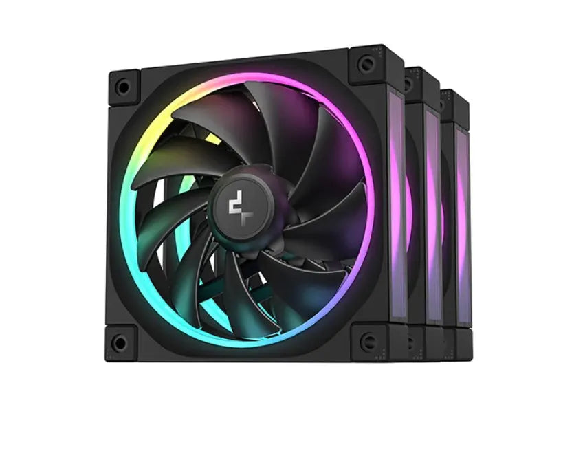 DeepCool FL12 3IN1 (3-Pack) 120mm Unique ARGB Fans, Low Noise, 4-pin PWM, Fluid Dynamic Bearing,...