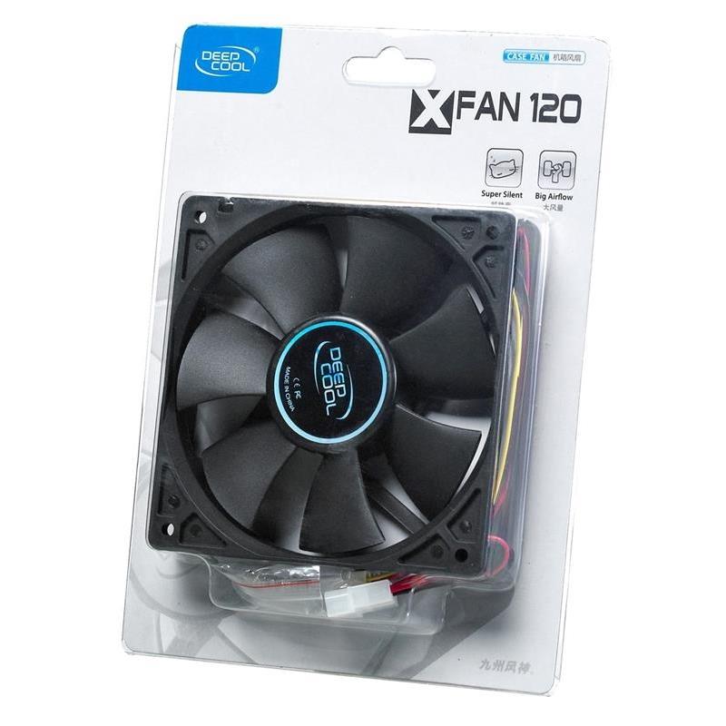 DeepCool XFAN 120 120mm Hydro Bearing Case Fan 3 Pin / Molex Connector, Black Stealth Appearance,... - Image 4