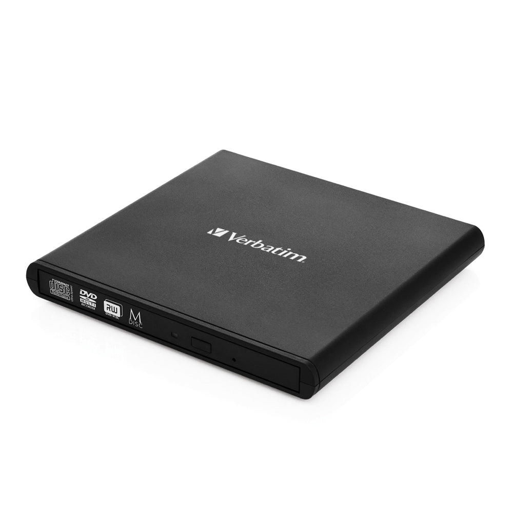 Verbatim External Slimline DVD / CD Writer, Burner, Reader, Player, Ultra Portable for Notebooks, Nero Software, USB Powered Black Mobile, Retail 2025