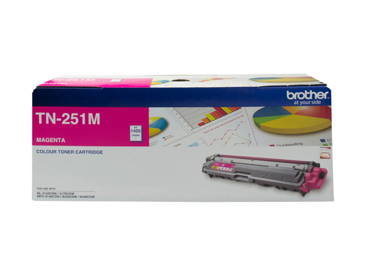 Brother TN-251M MAGENTA TONER CARTRIDGE TO SUIT HL-3150CDN/3170CDW/MFC-9140CDN/9330CDW/9335CDW/93...