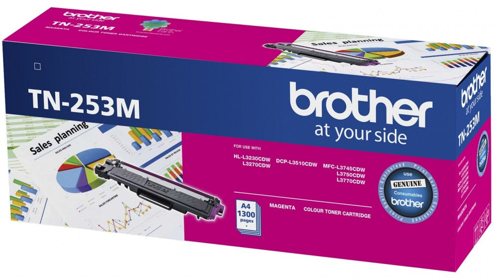 Brother TN-253M Magenta Toner Cartridge to Suit - HL-3230CDW/3270CDW/DCP-L3015CDW/MFC-L3745CDW/L...