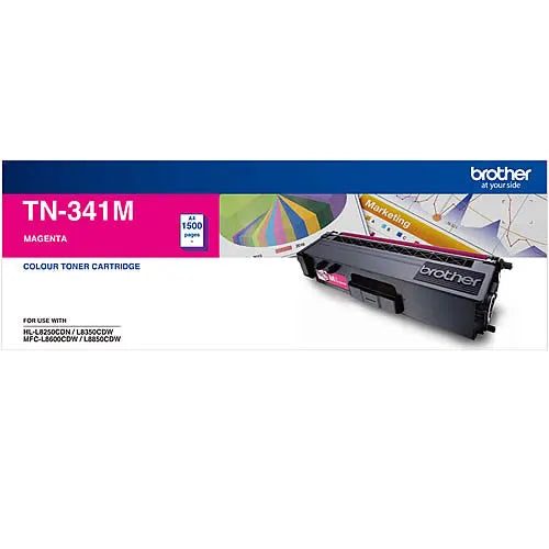 Brother TN-341M Colour Laser Toner-Standard Magenta, HL-L8250CDN/8350CDW MFC-L8600CDW/L8850CDW...