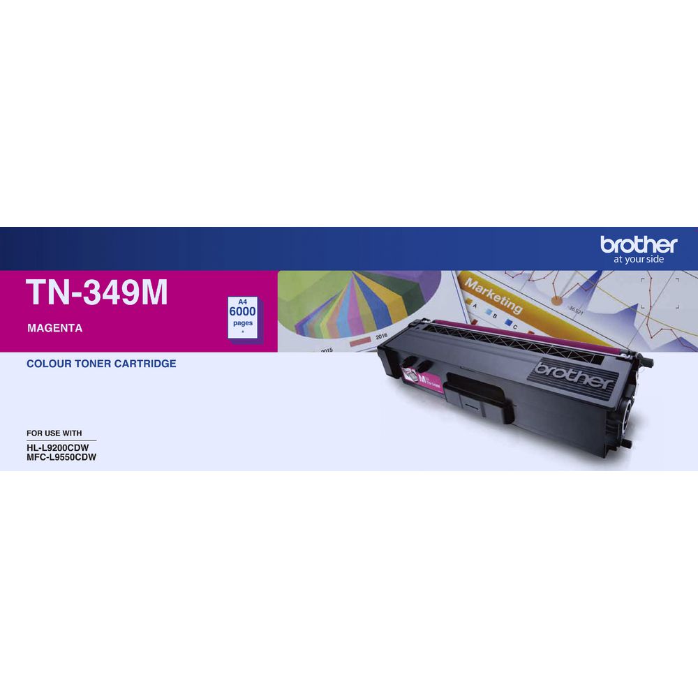 Brother TN-349M AYS *EXCLUSIVE TO B2B* Colour Laser Toner-Super High Yield Megenta- HL-L9200CDW M...