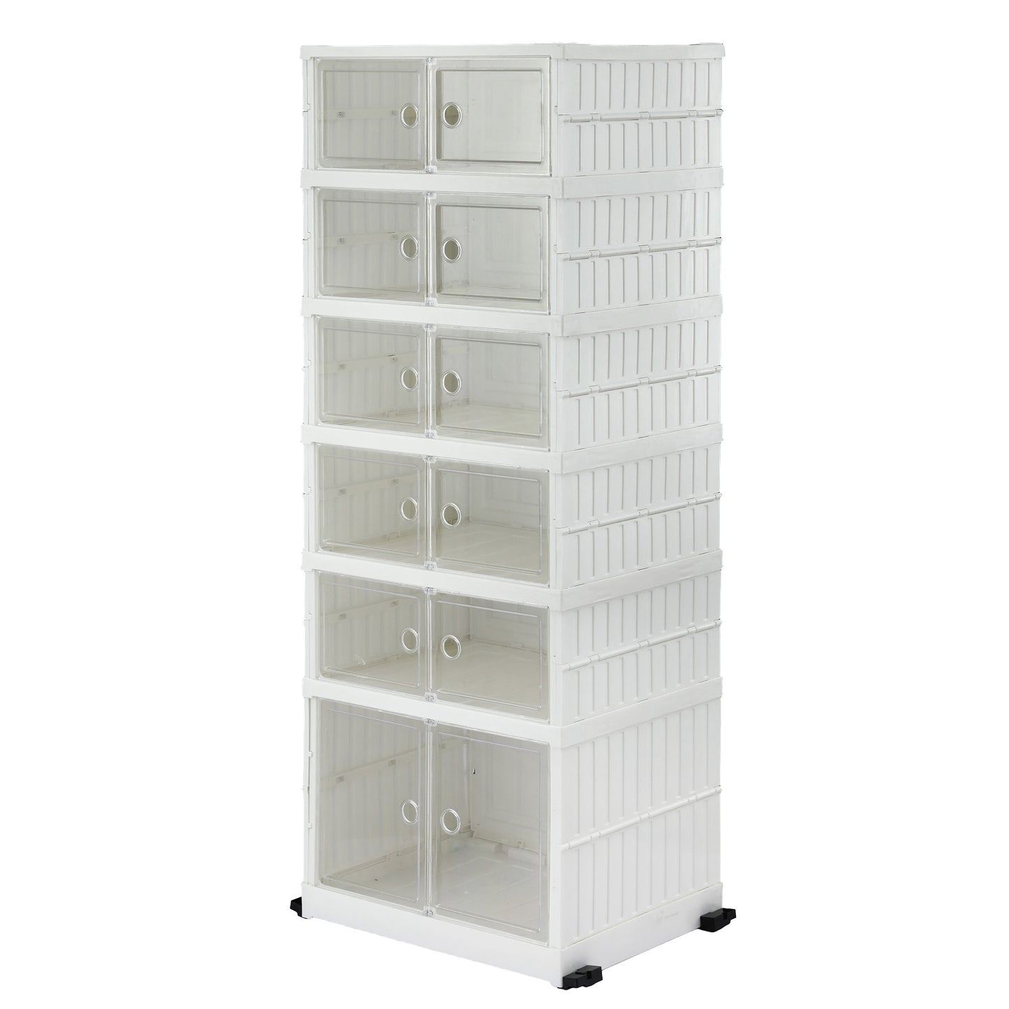 Artiss Foldable Shoe Storage Box 6 Tier 12 Pairs Entryway - Image 9
