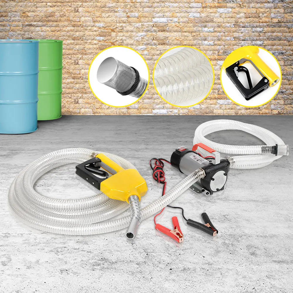 Giantz 12V Diesel Transfer Pump Extractor Oil Fuel Electric Bowser Auto Display - Image 9