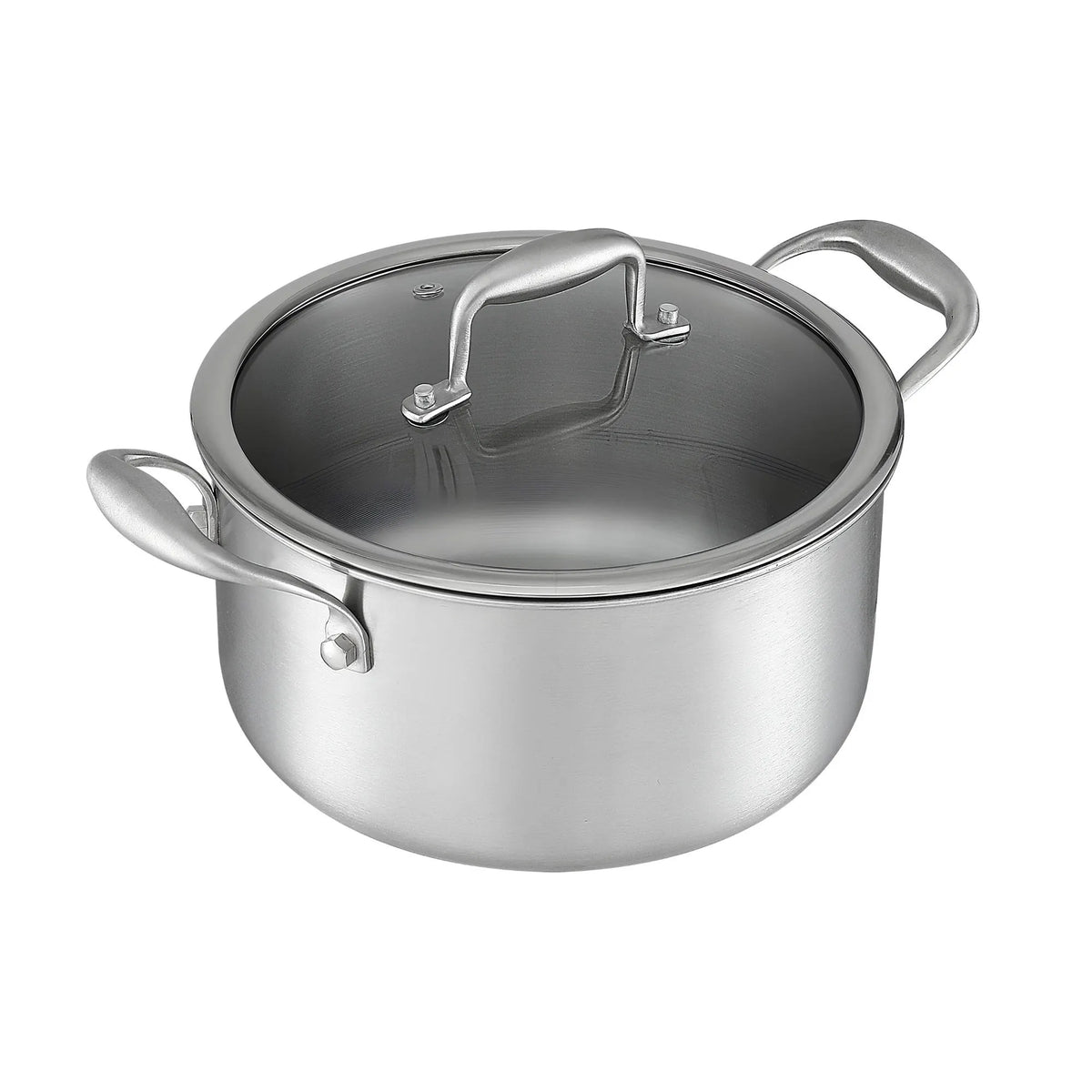 5-Star Chef 4.5L 24cm Stainless Steel Dutch Oven Pot with Lid and Stay-Cool Handle - Image 3
